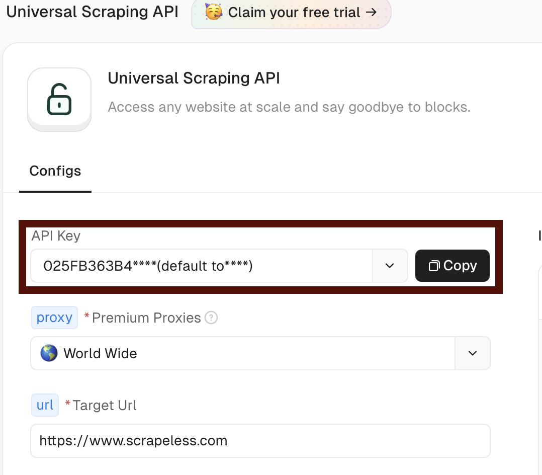 Setting up Scrapeless