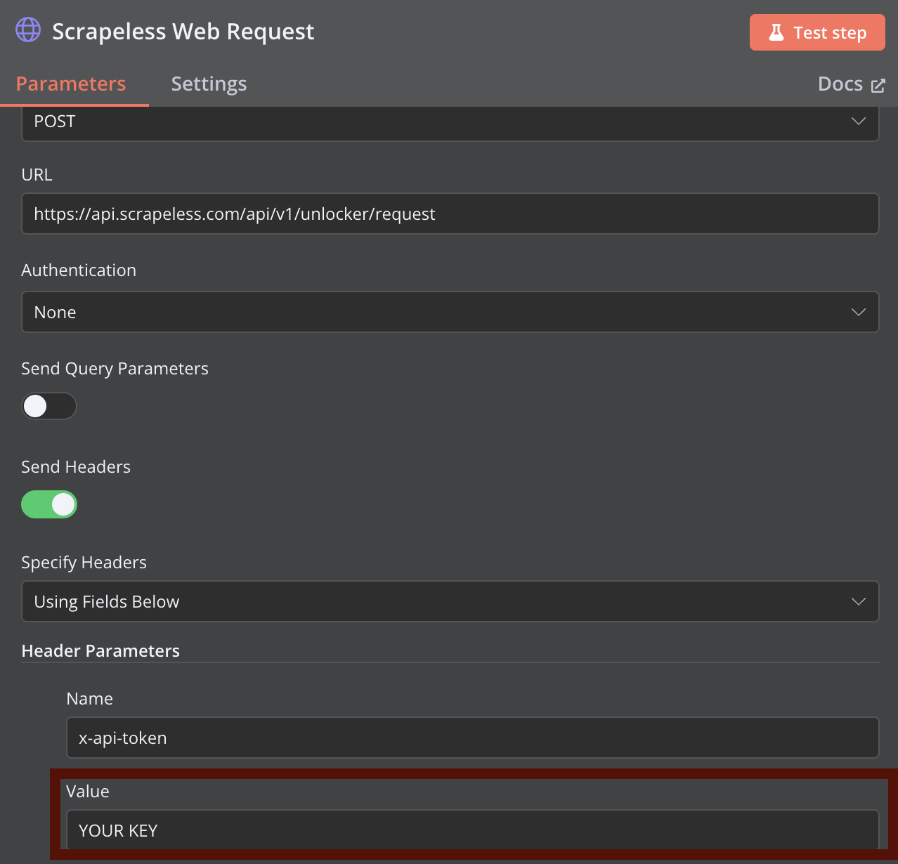 Copy your token for use in the n8n workflow
