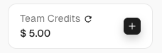 Scrapeless Dashboard showing $5.00 in Team Credits