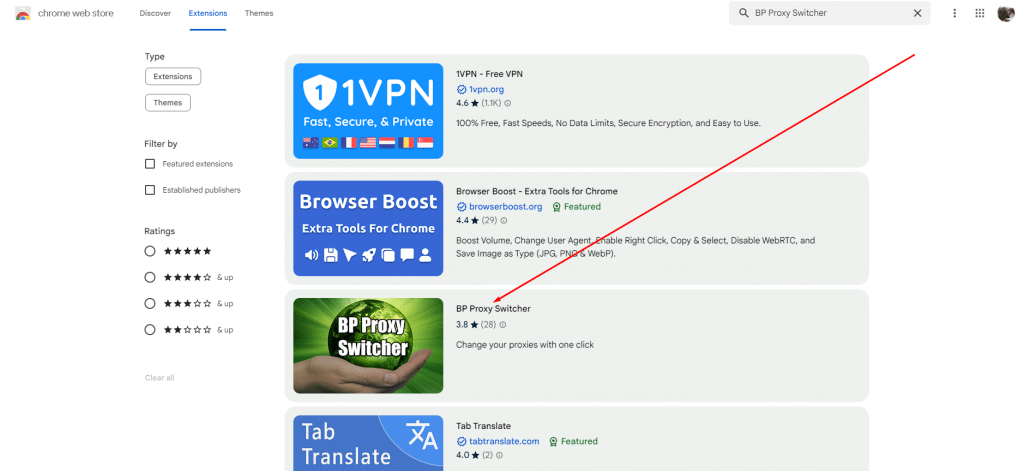 Search for BP Proxy Switcher