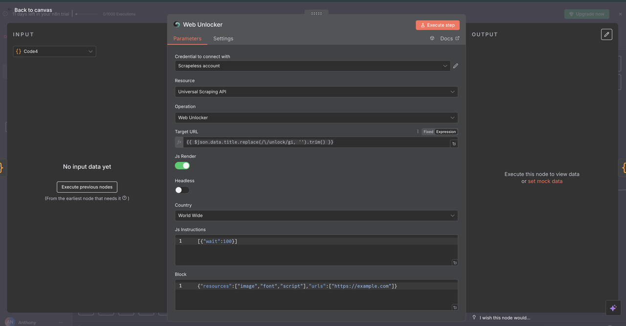 Web Unlocker Configuration
