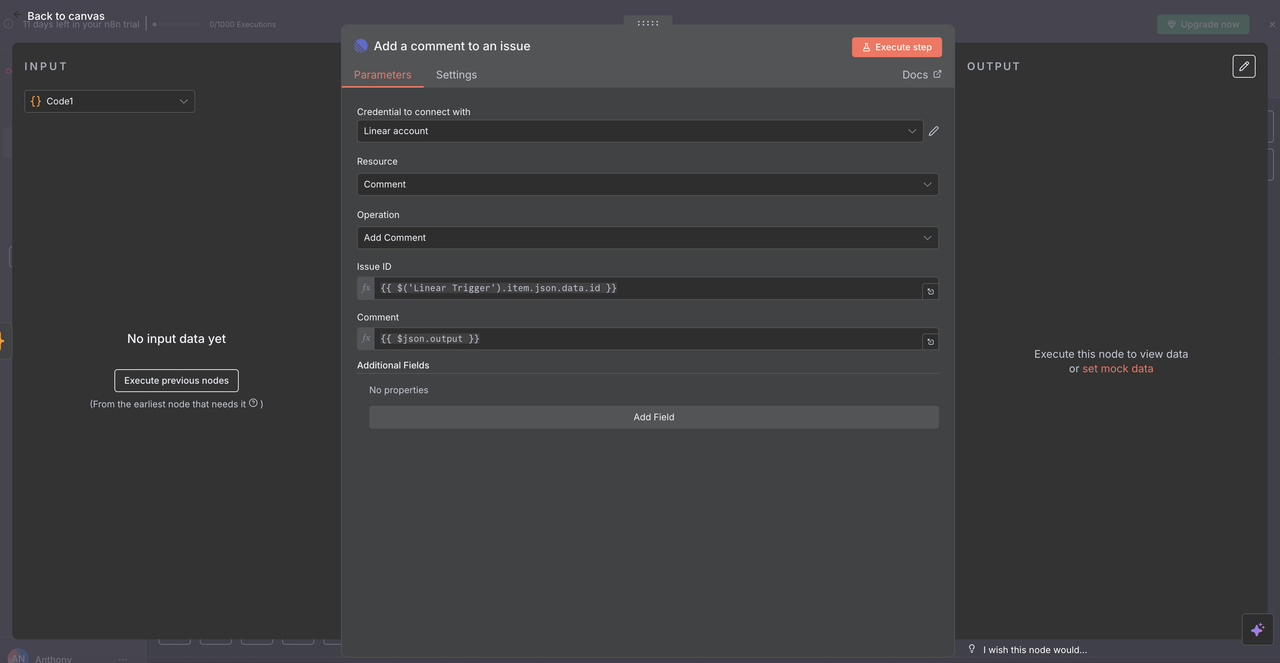 Linear Comment Configuration