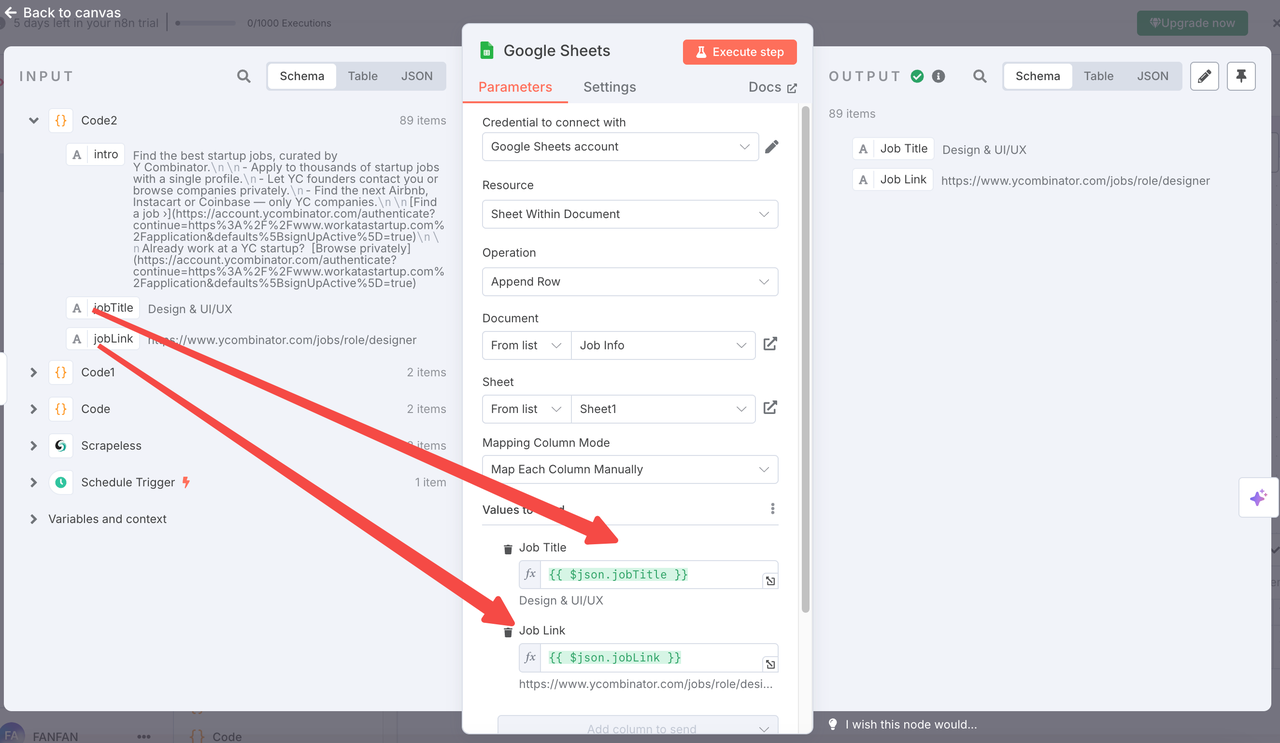 Append to Google Sheets