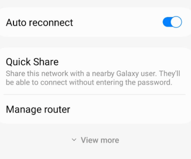 Toque em Ver mais para expandir a seta para baixo.