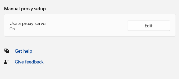Ative "Usar um servidor proxy"