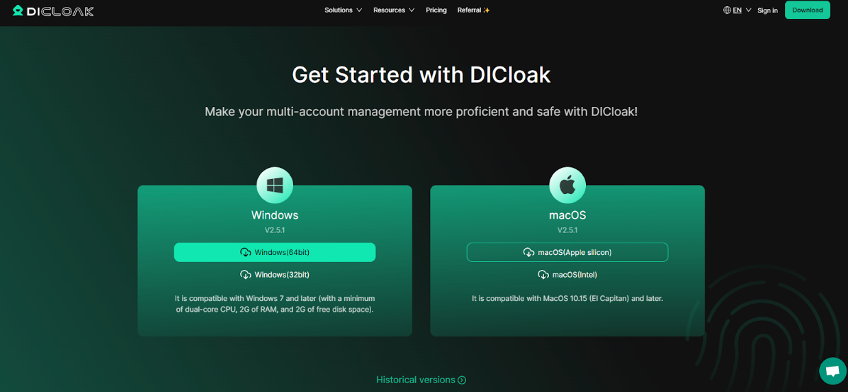 Baixar e Instalar o Navegador DICloak