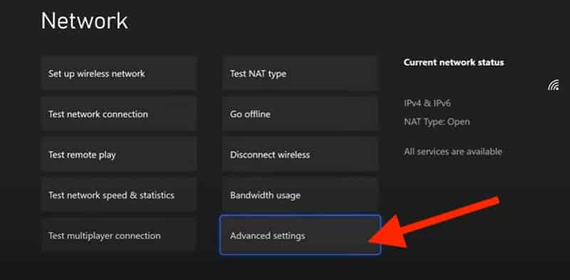 Go to Advanced Settings.