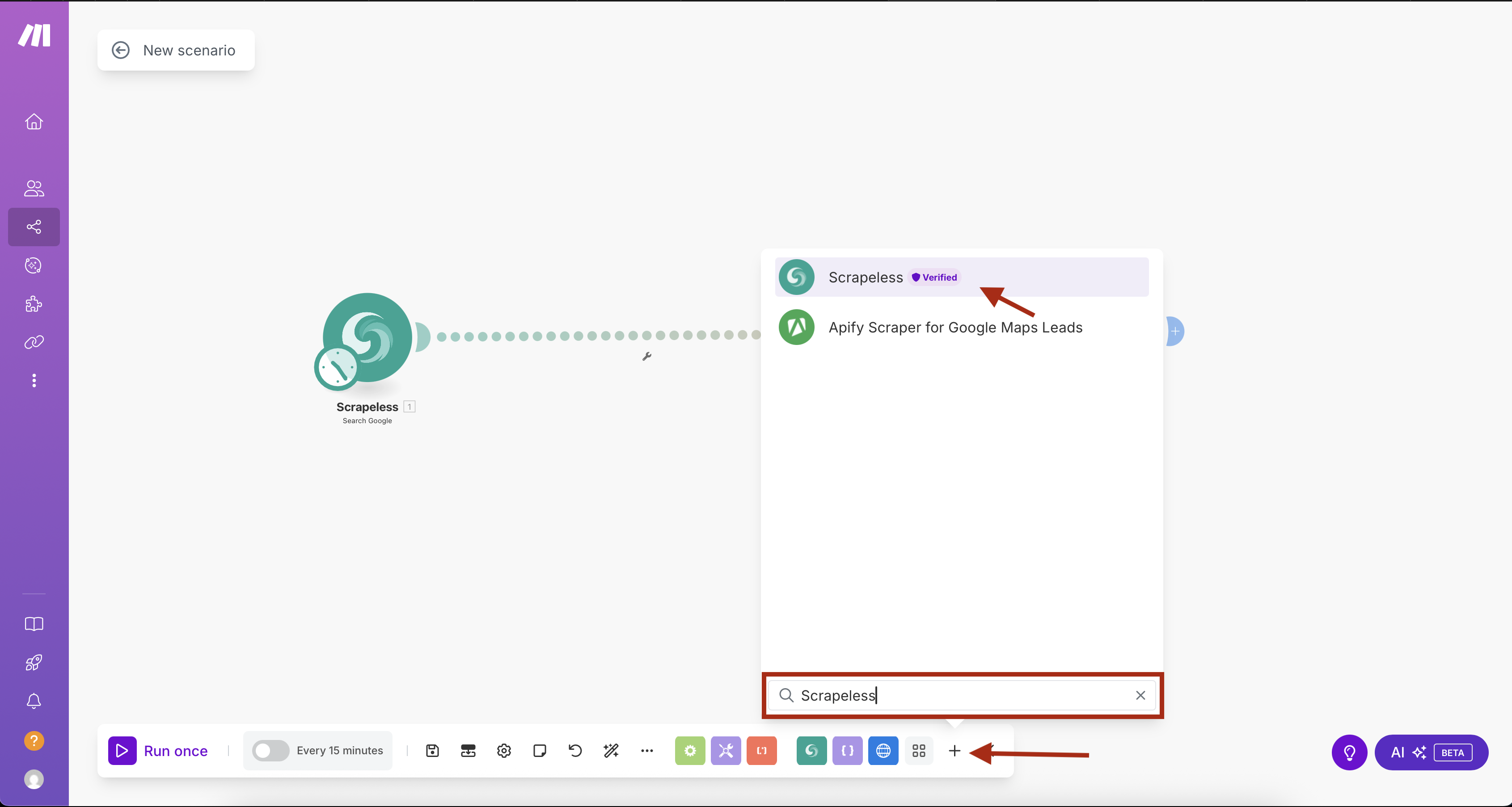 Google Search module configuration