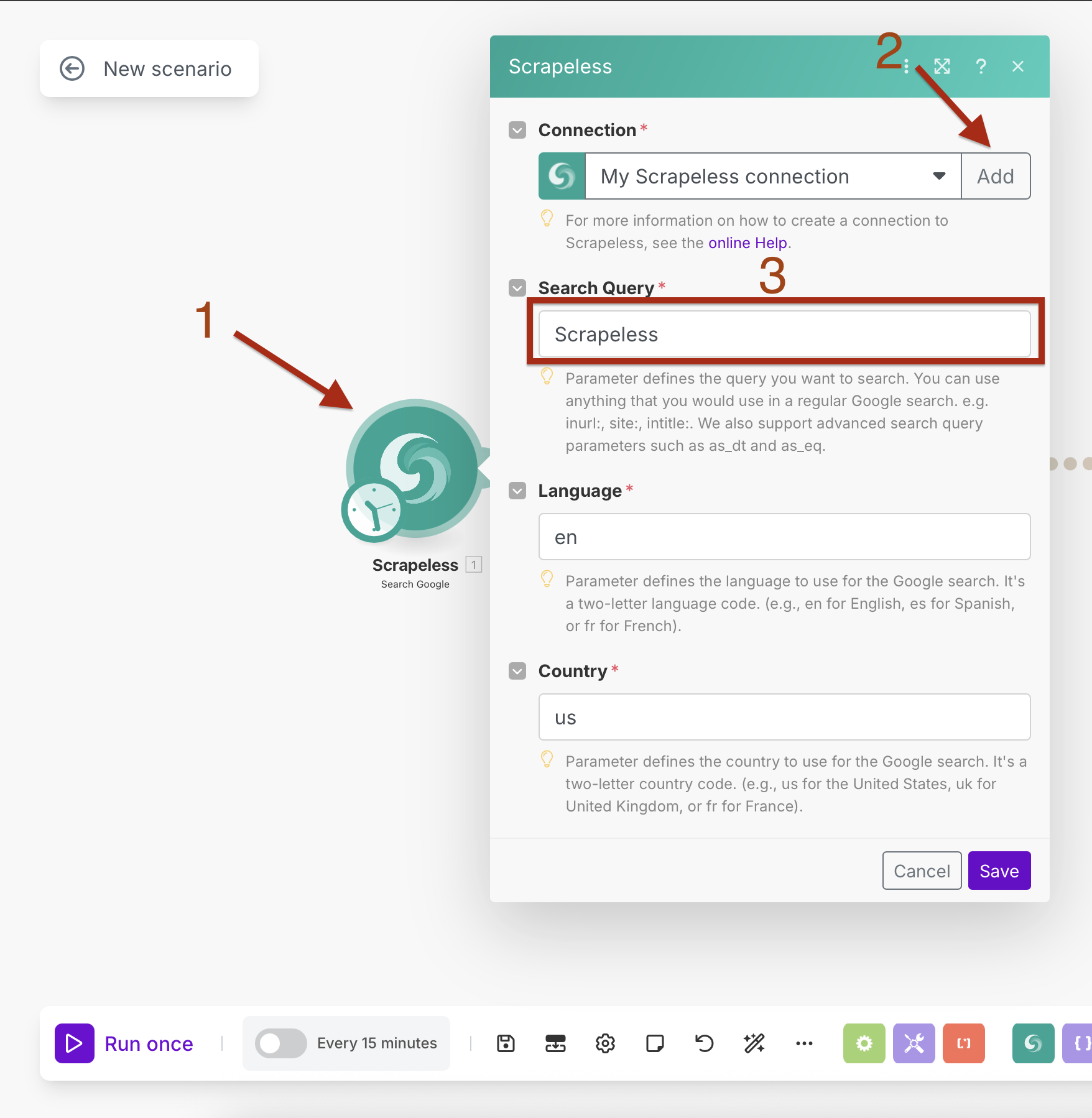 Search Google configuration