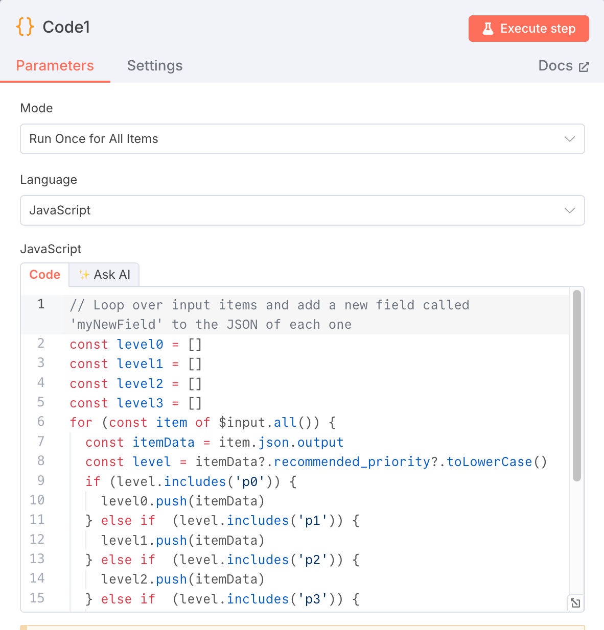 Node: Code