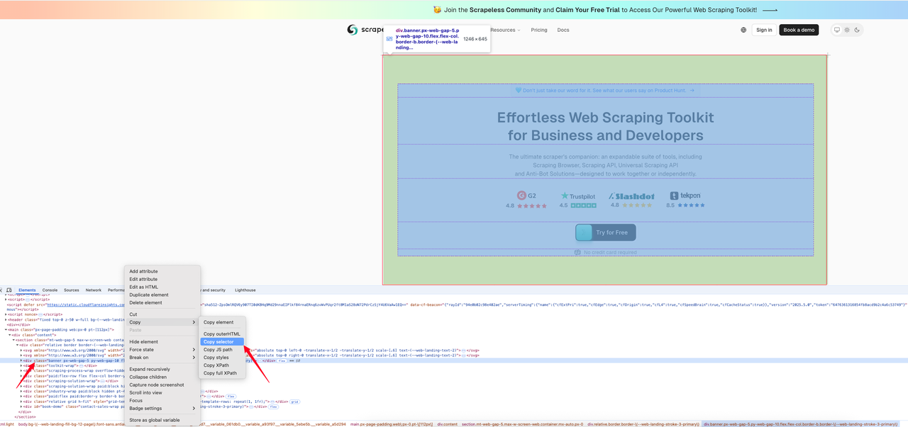find the CSS selector