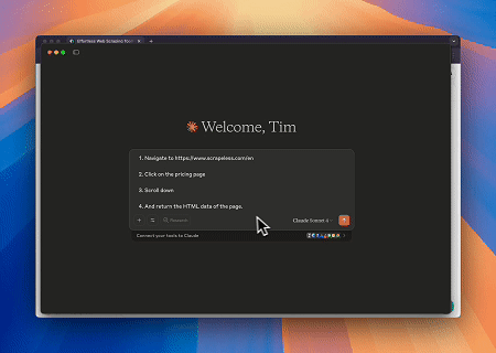 Automated Web Interaction and Data Extraction with Claude