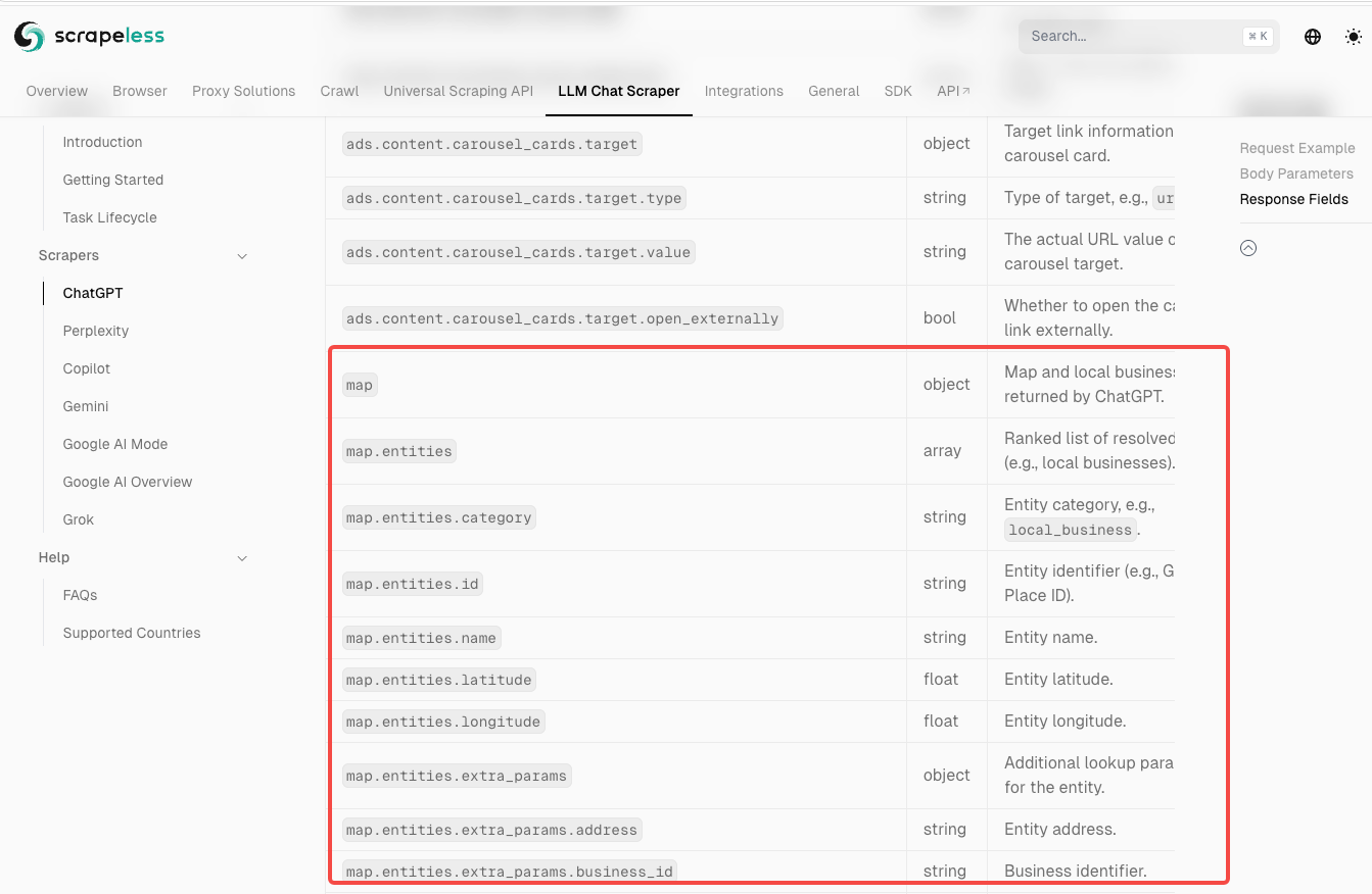 ChatGPT Scraper Adds Structured Map Data