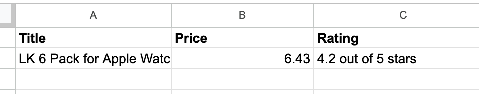 Example of Output Results