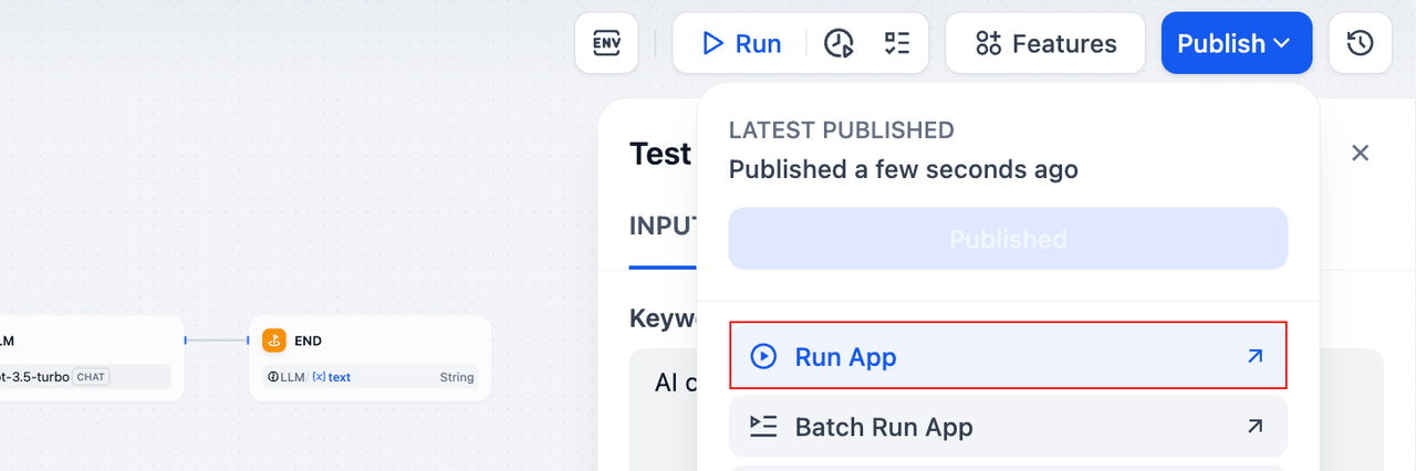 run the workflow