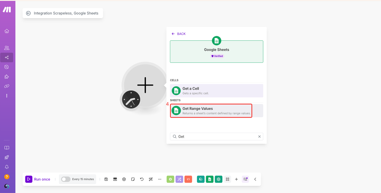 Connect Google Sheets to Make