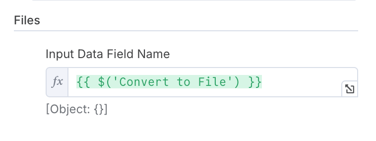 select "convert to files" under Files